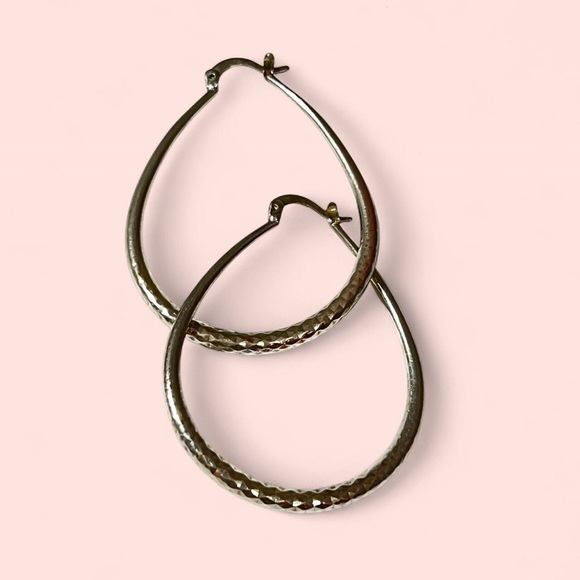 Teardrop Sterling Silver Earrings - Picture 2 of 6